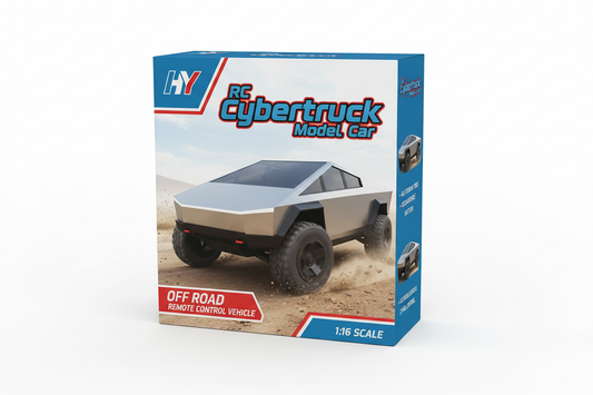 RC Cybertruck Model Car packaging box mockup