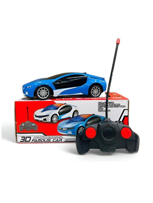 3D Remote Control Car for Kids – Famous Racing Toy with Lights Stunts High-Speed RC