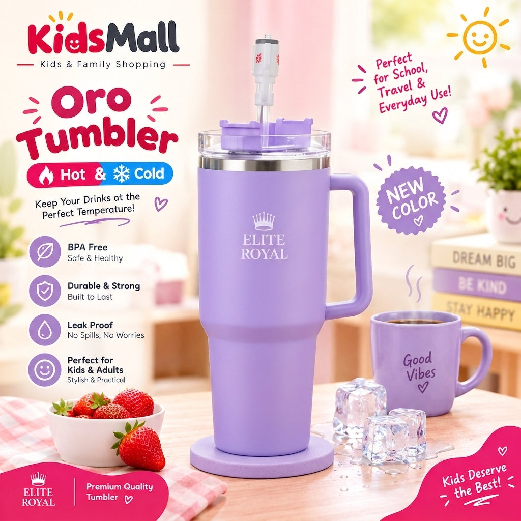 40 oz Hot & Cold Insulated Tumbler with Handle & Straw Lid