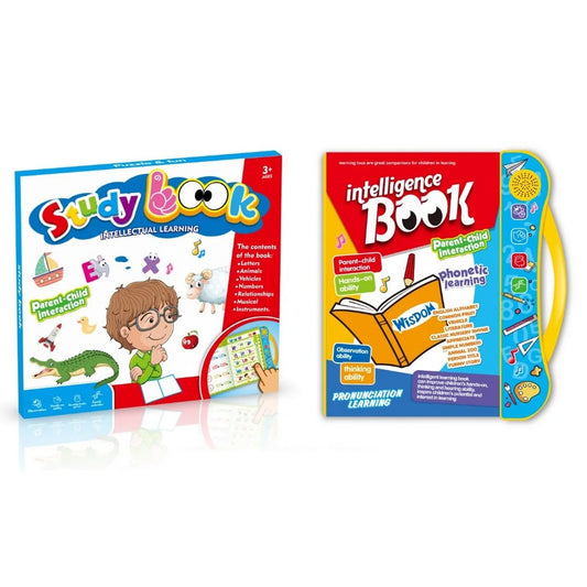 Interactive Kids Study Book Smart Learning Study Book Kids Intelligence Learning Book Interactive Educational Book Talking Study Book for Kids Early Learning Activity Book Fun Learning Study Book Kids Interactive Learning Book