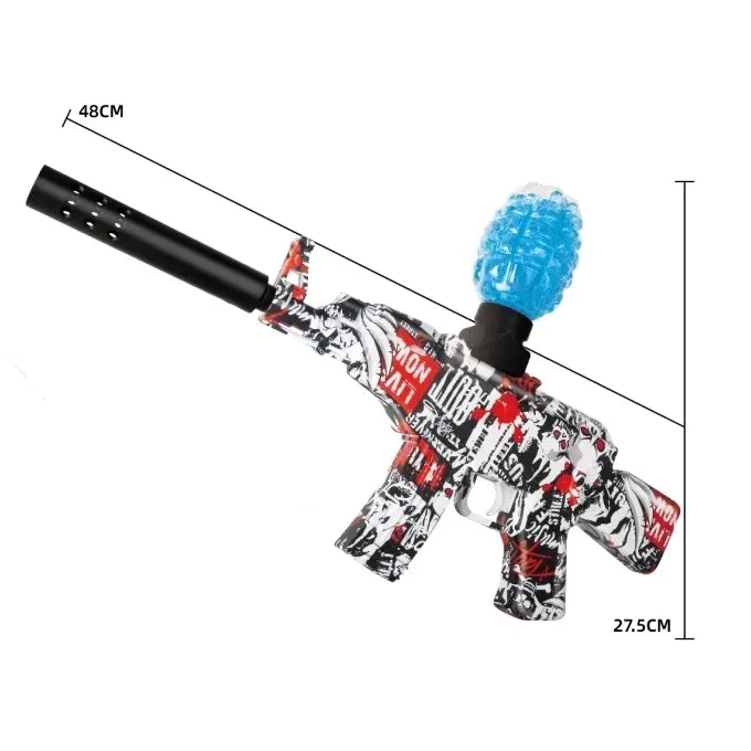 AK47 Gel Blaster Rechargeable Electric Toy Gun With 1000 Pcs Gel Balls – Multi Colors