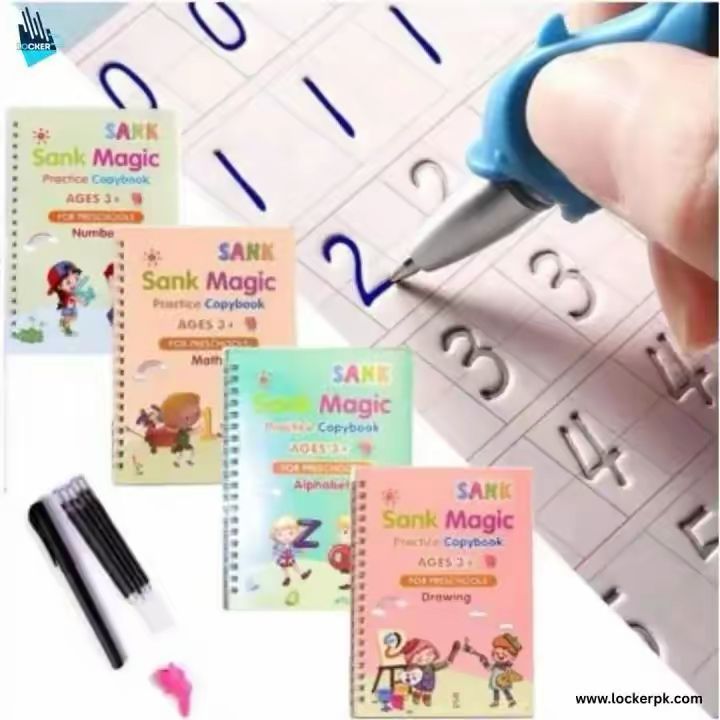 Sank Magic book Practice Copybook for Kids | Face Value Pack of 4