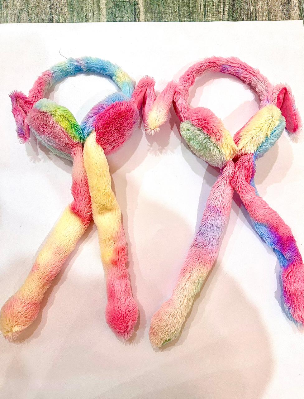 Classy Earmuffs | Cute Moving Ears & Earmuff Soft Cozy Plush Winter Ear Warmer for Cold Weather Outdoor Headband for Kids Girls & Boys