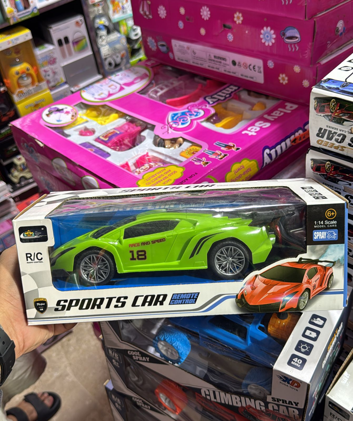 RC Sports Car Remote Control 1:14 Scale - Green