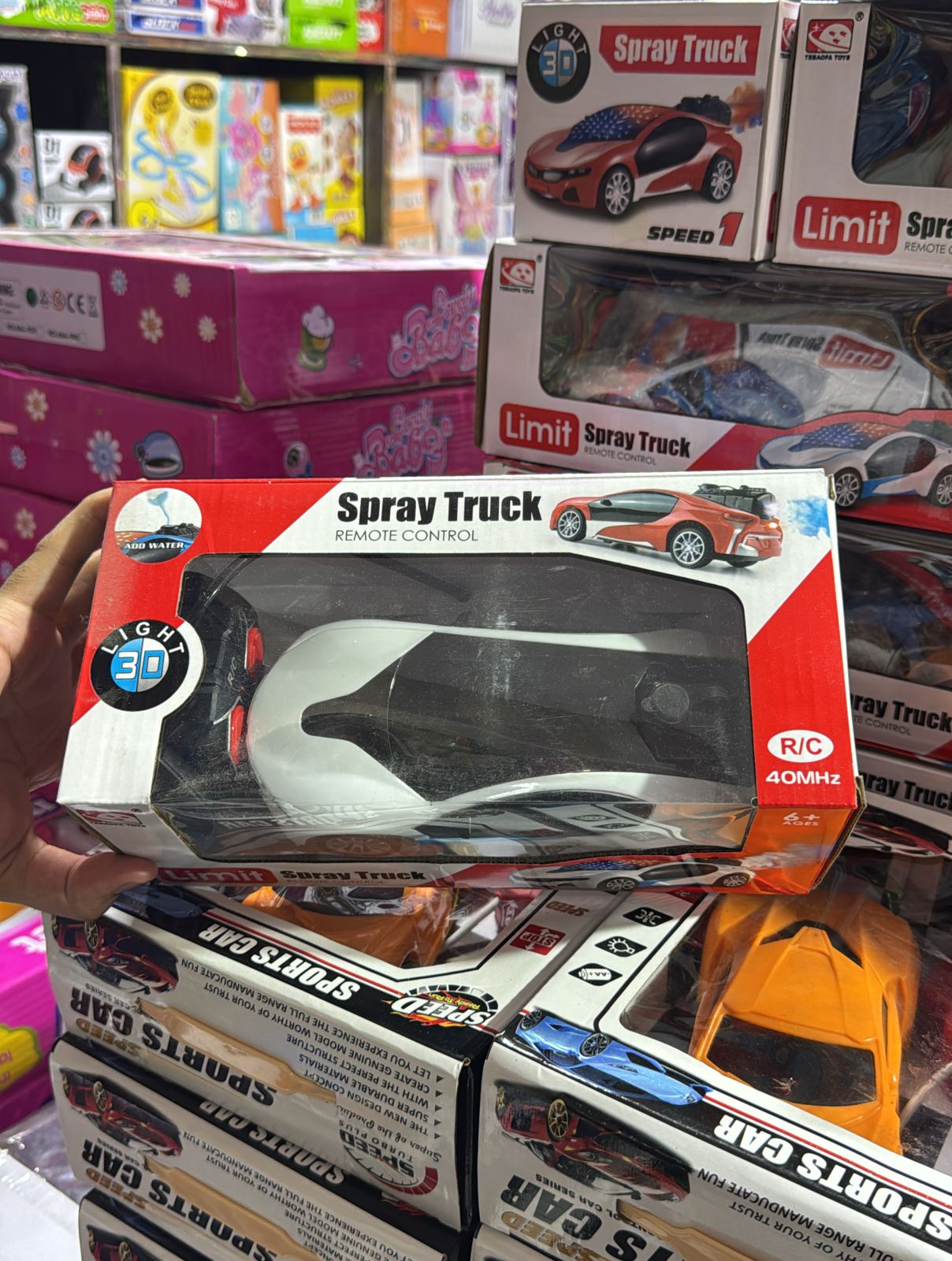 RC Spray Truck Remote Control Car with 3D Lights - KidsMall Pakistan