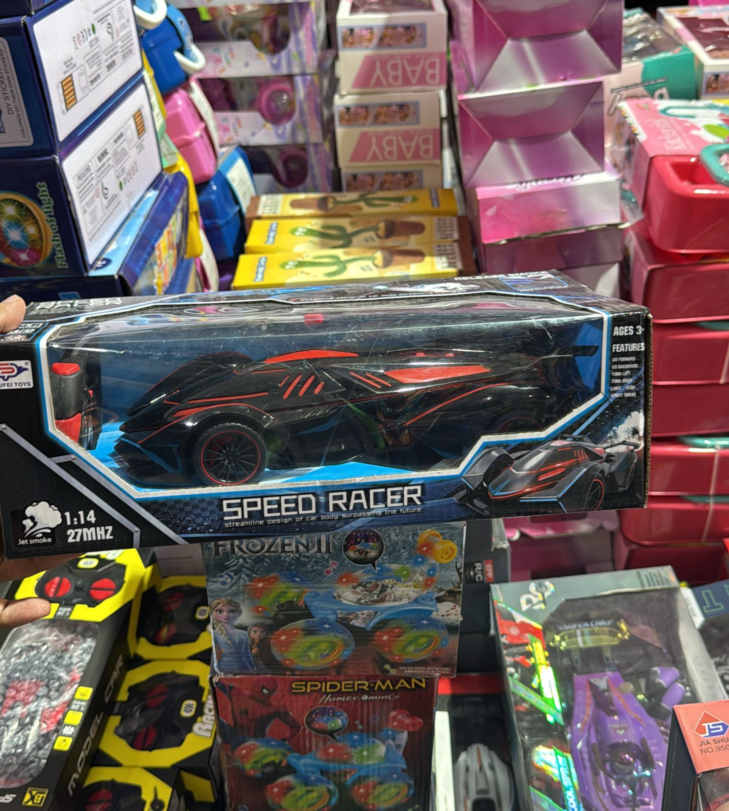 Speed Racer RC Car 1:14 Scale Jet Smoke Black Red - KidsMall Pakistan