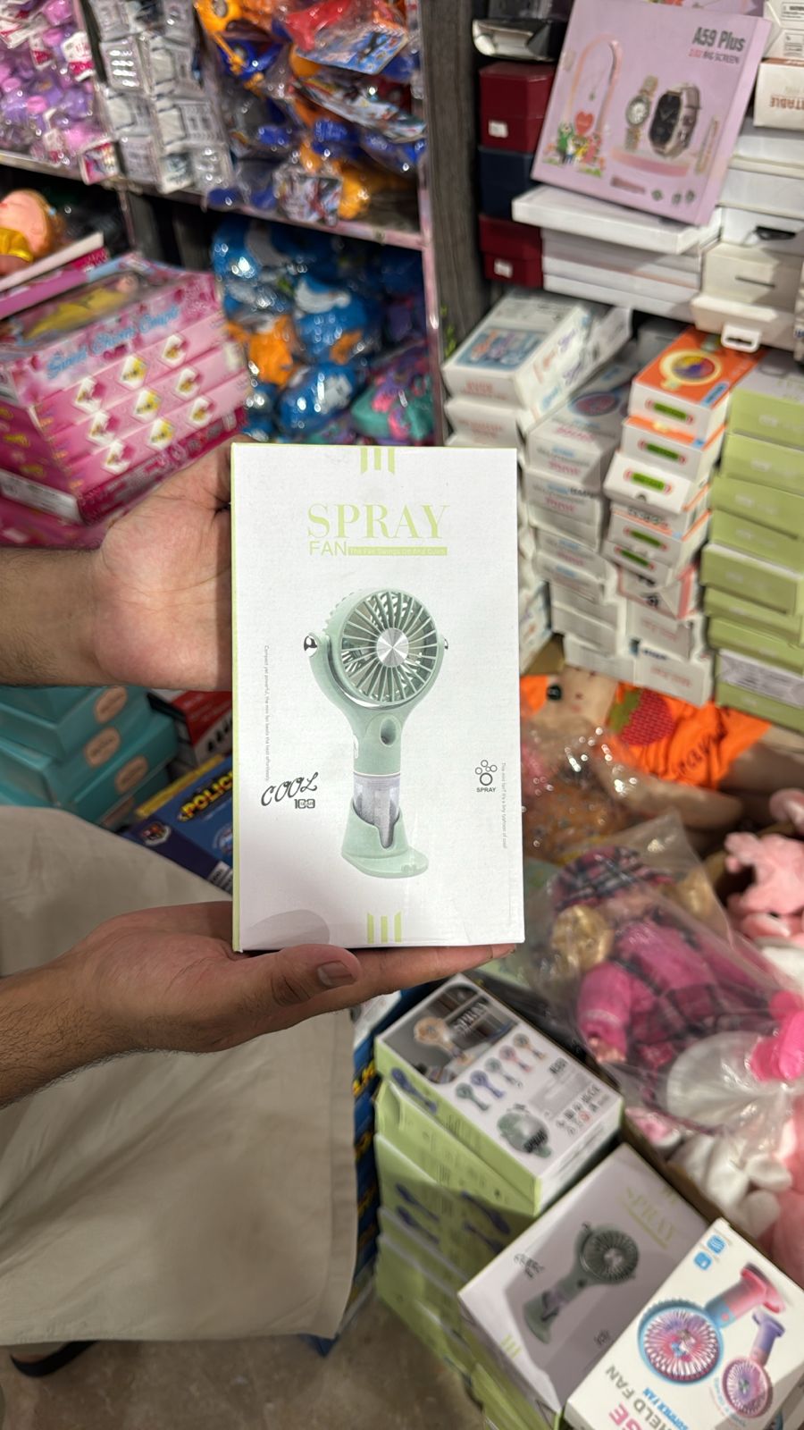 Cool Spray Fan Handheld Mini Fan with Water Mist - KidsMall Pakistan
