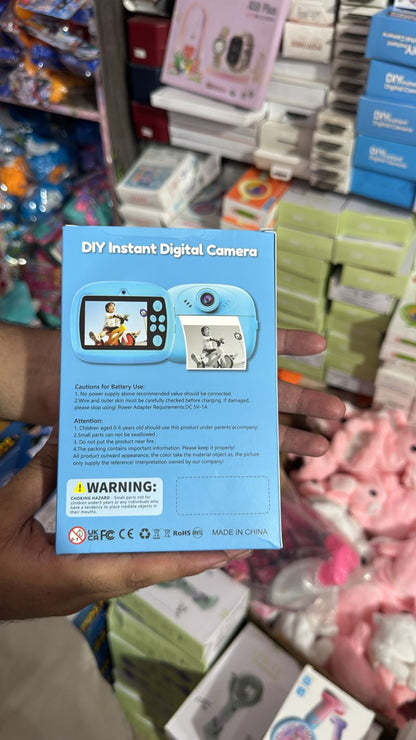DIY Instant Digital Camera back showing features and specifications