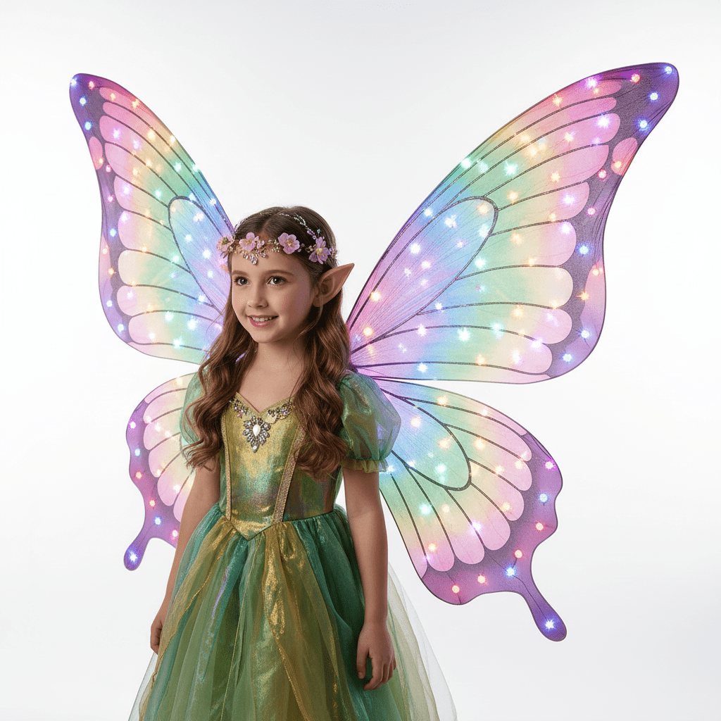 Butterfly Wings | Light-Up Fairy Elf Wings for Girls | Ages 3+ - KidsMall