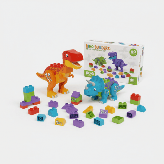 Dinosaur Building Blocks Set (60 pcs) - KidsMall