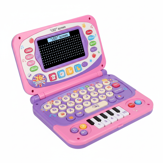 Educational Computer Pad open display white background