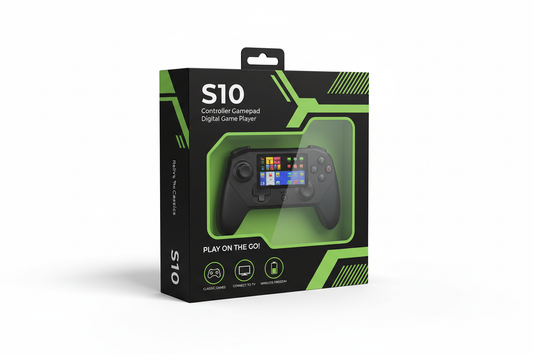 S10 Controller Gamepad packaging box mockup