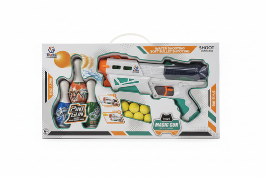 2-in-1 Magic Gun Set box packaging mockup