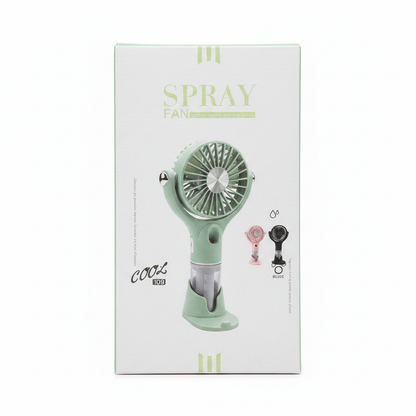 Cool Spray Fan box packaging zoomed in