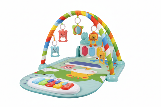 Children's Pedal Piano Baby Gym Play Mat enhanced white background