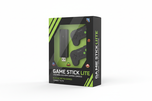 Game Stick Lite packaging box mockup