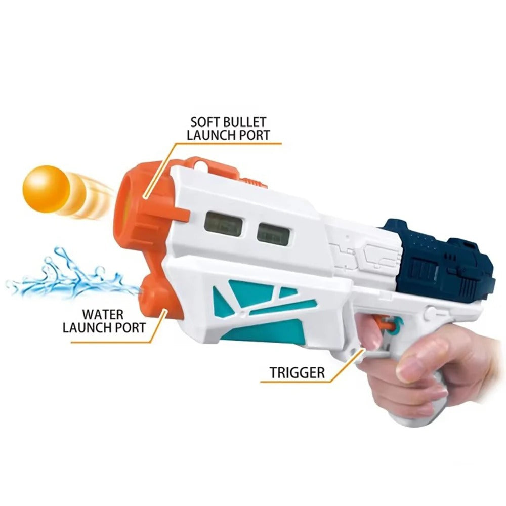 2 IN 1 SOFT BALL SHOOTING WATER GUN TOY