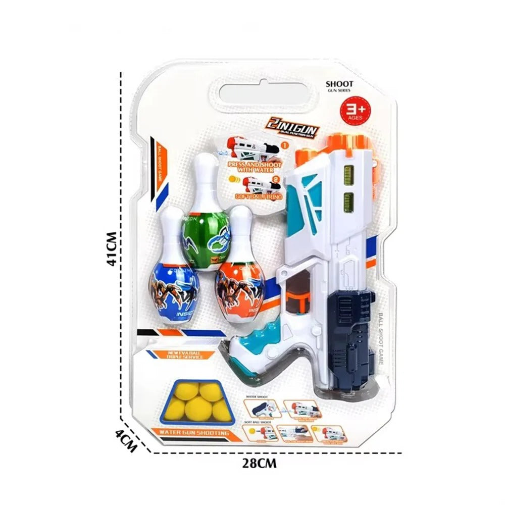 2 IN 1 SOFT BALL SHOOTING WATER GUN TOY