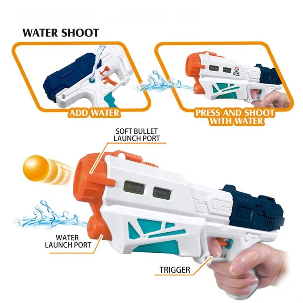 2 IN 1 SOFT BALL SHOOTING WATER GUN TOY
