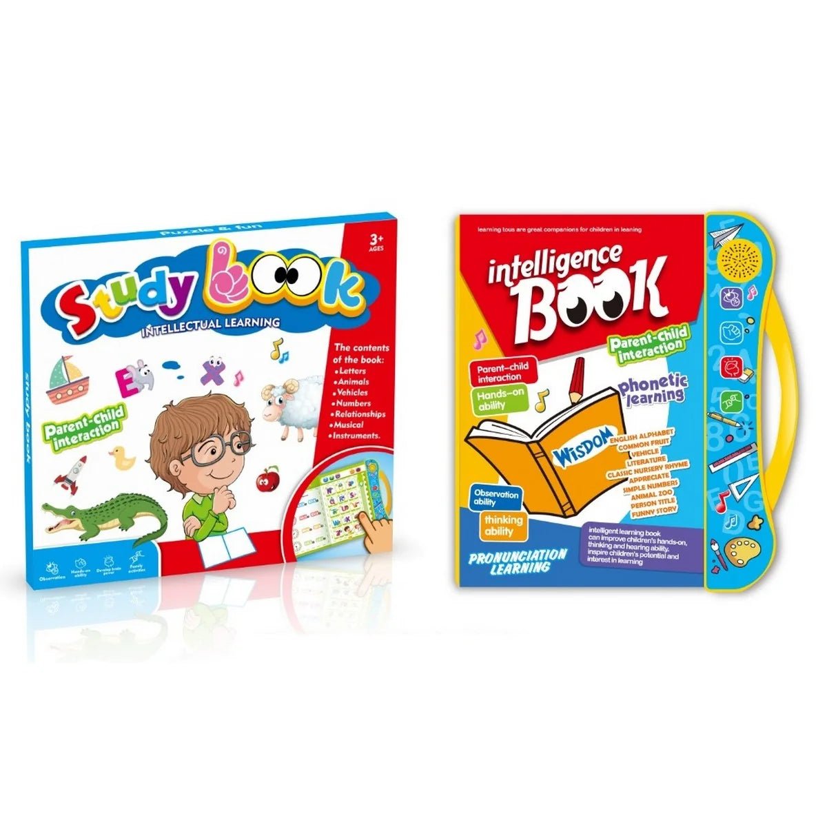 Interactive Kids Study Book Smart Learning Study Book Kids Intelligence Learning Book Interactive Educational Book Talking Study Book for Kids Early Learning Activity Book Fun Learning Study Book Kids Interactive Learning Book - KidsMall