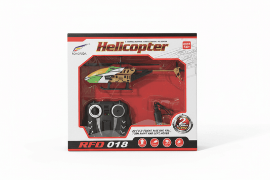 RC Helicopter RFD-018 | 2-Channel Infrared Remote Control Helicopter with Gyro - KidsMall