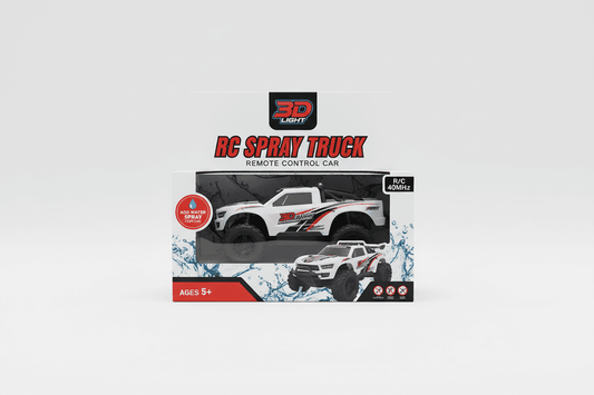 RC Spray Truck Remote Control Car with 3D Lights | Water Spray Effect - KidsMall